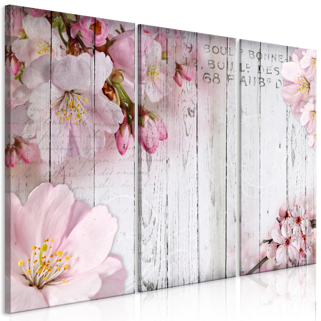 Maal - Flowers on Boards (3 Parts) hind ja info | Seinapildid | kaup24.ee