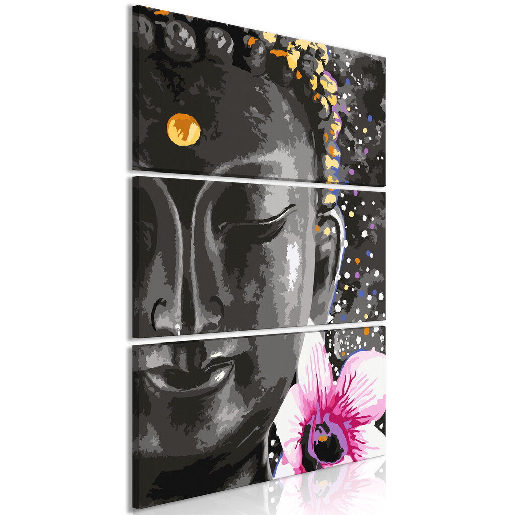 Maal - Buddha and Flower (3 Parts) Vertical hind ja info | Seinapildid | kaup24.ee