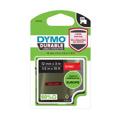 Dymo D1 vastupidav teip 12mm x 3m / must punasel (1978366) hind ja info | Printeritarvikud | kaup24.ee