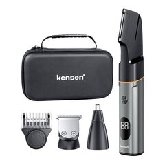 Set electric shaver IPX6 Kensen 06-KTMQ21-0GA (silver) цена и информация | Машинки для стрижки волос | kaup24.ee