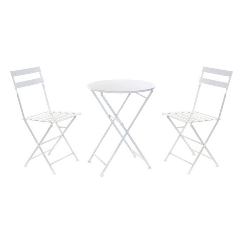 Lauakomplekt 2 tooliga DKD Home Decor, valge цена и информация | Söögilauakomplektid | kaup24.ee