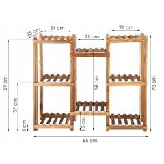 Riiul-alus lilledele eMomo 85x25x69 цена и информация | Подставки для цветов, держатели для вазонов | kaup24.ee