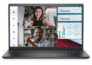 Dell Vostro 15 3520 AG FHD i3-1215U/8GB/512GB/UHD/Ubuntu/ENG /Black цена и информация | Ноутбуки | kaup24.ee