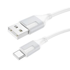 USB кабель Borofone BX101 USB-A to USB-C 1.0m белый цена и информация | Кабели для телефонов | kaup24.ee