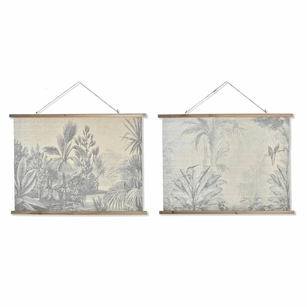 Seinapilt DKD Home Decor 100 x 2 x 75 cm Troopiline, 2 tk hind ja info | Seinapildid | kaup24.ee