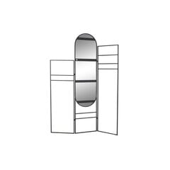 Jalaga peegel DKD Home Decor 121 x 1 x 170 cm Peegel Must Metall Loft hind ja info | Peeglid | kaup24.ee
