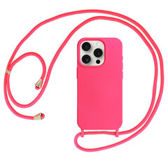 Силиконовый чехол с ремешком для Iphone 12/12 Pro дизайн 1, розовый цена и информация | Чехлы для телефонов | kaup24.ee