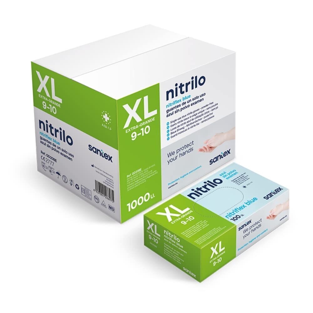 Ühekordsed nitriilkindad Santex, 1000 tk hind ja info | Töökindad | kaup24.ee