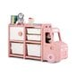 Veoautokujuline mänguasjariiul sahtlite ja hoiukastidega Costway, 110 x 32 x 66 cm, roosa цена и информация | Lastetoa öökapid | kaup24.ee