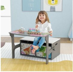 3 ühes laste laua ja tooli komplekt Costway цена и информация | Детские столы и стулья | kaup24.ee