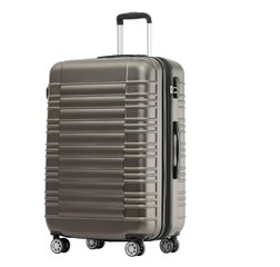 Набор из 3 чемоданов, кофейный цена и информация | Чемоданы, дорожные сумки | kaup24.ee