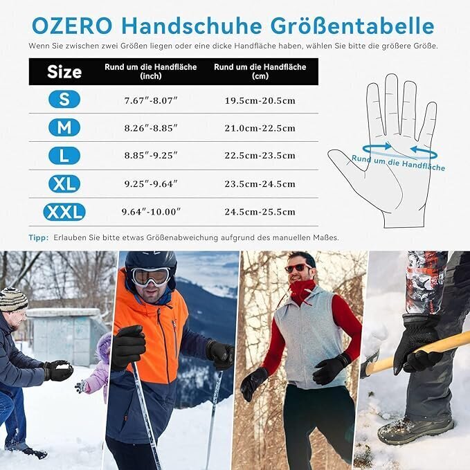 Veekindlad meeste talvekindad Ozero hind ja info | Meeste sallid, mütsid ja kindad | kaup24.ee