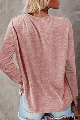 Женская футболка с длинным рукавом Fangjin, розовая цена и информация | Женские футболки | kaup24.ee
