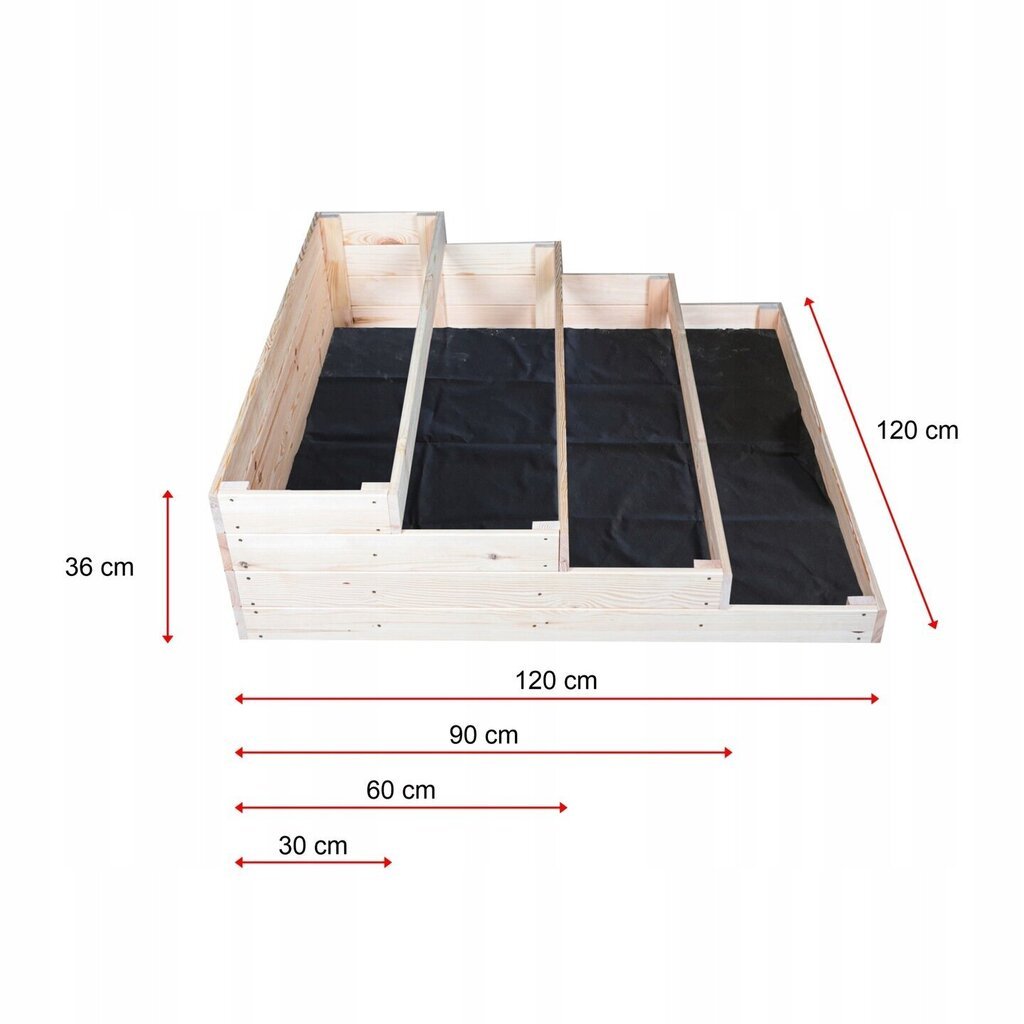 Kõrgendatud kast Fluxar L106, 120 cm x 120 cm hind ja info | Kasvuhooned | kaup24.ee