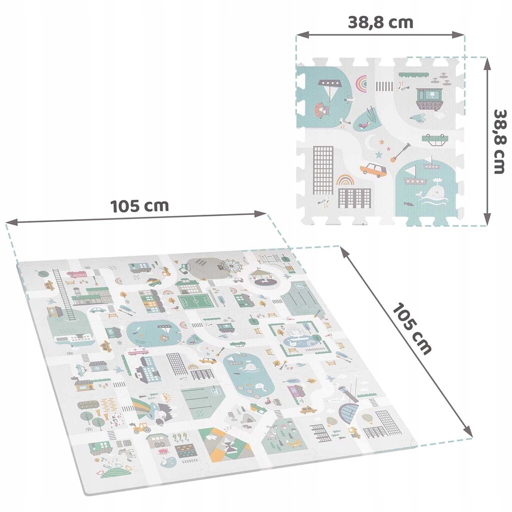 Puslematt Nukido, 105x105cm hind ja info | Tegelustekid | kaup24.ee