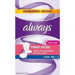 Hügieenisidemed Always Twist & Flex, 48 tk hind ja info | Tampoonid, hügieenisidemed, menstruaalanumad | kaup24.ee