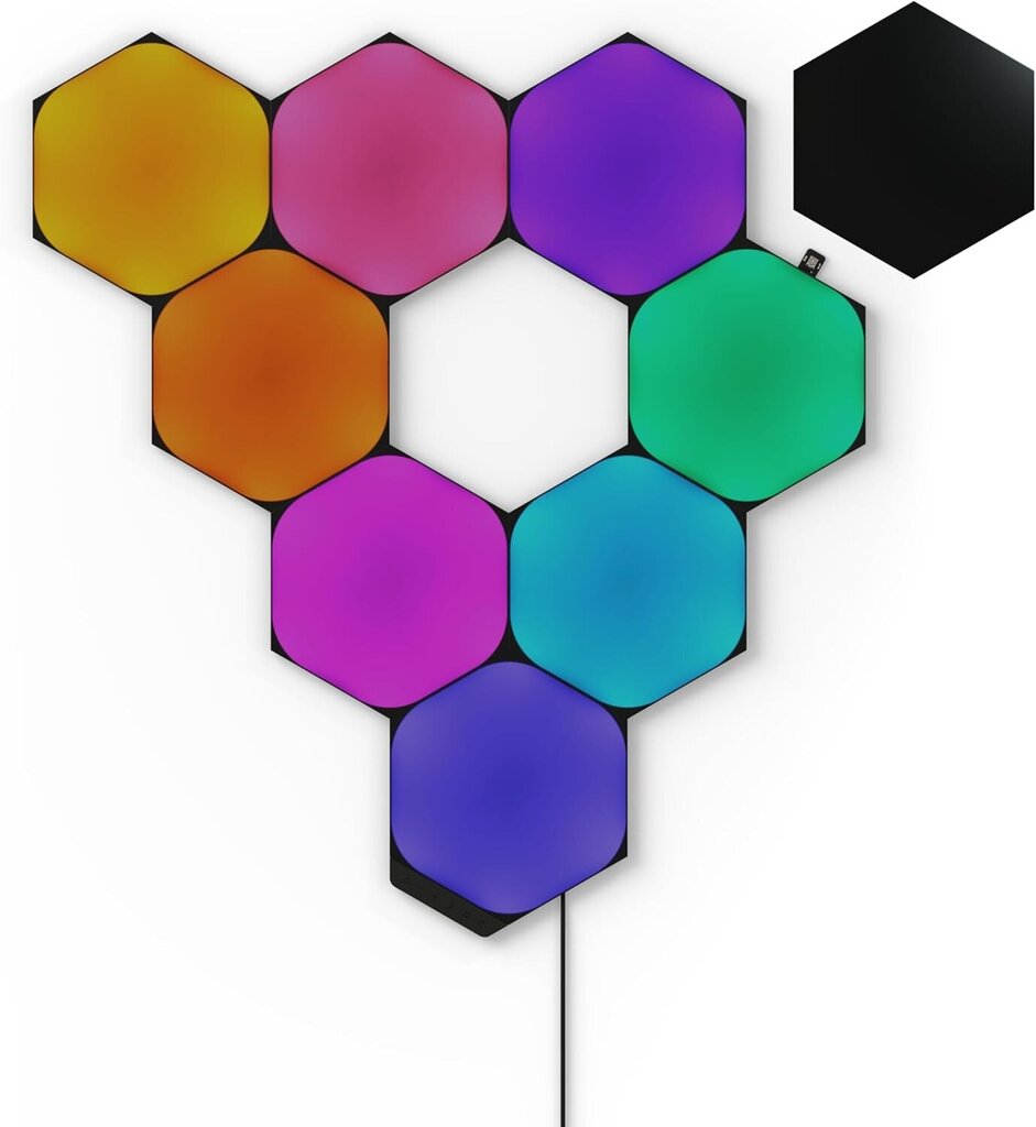 Nanoleaf Shapes Ultra Black Hexagon Starter Kit hind ja info | Seinavalgustid | kaup24.ee