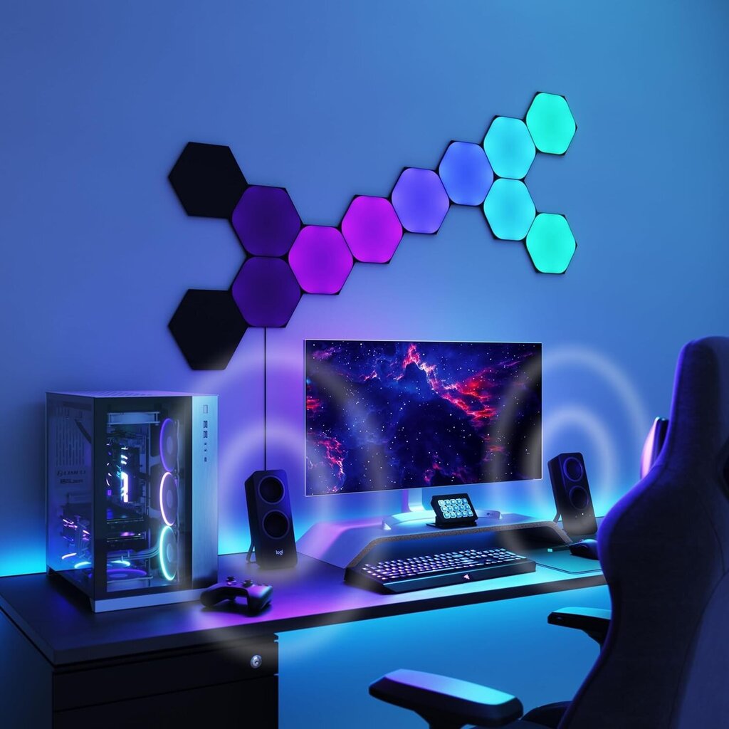 Nanoleaf Shapes Ultra Black Hexagon Starter Kit hind ja info | Seinavalgustid | kaup24.ee