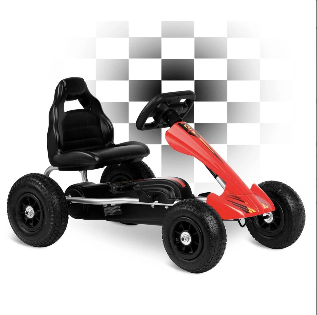 Laste pedaaliga gokart Ricokids, punane hind ja info | Poiste mänguasjad | kaup24.ee