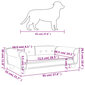 vidaXL koeravoodi, must, 95 x 55 x 30 cm, samet hind ja info | Pesad, padjad | kaup24.ee