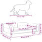 vidaXL koeravoodi, helehall, 95 x 55 x 30 cm, samet hind ja info | Pesad, padjad | kaup24.ee