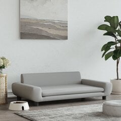 vidaXL koeravoodi, helehall, 100 x 54 x 33 cm, samet цена и информация | Лежаки, домики | kaup24.ee