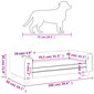 vidaXL koeravoodi laiendusega, helehall, 100 x 50 x 30 cm, samet hind ja info | Pesad, padjad | kaup24.ee