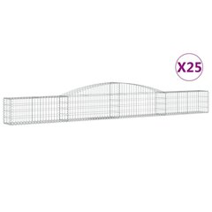 vidaXL kaarekujulised gabioonkorvid 25 tk, 400x30x40/60 cm, raud hind ja info | Aiad ja tarvikud | kaup24.ee