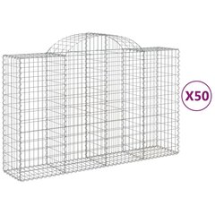 vidaXL kaarekujulised gabioonkorvid 50 tk, 200x50x120/140 cm, raud hind ja info | Aiad ja tarvikud | kaup24.ee