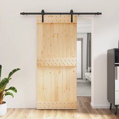 vidaXL liuguks tarvikutega, 90 x 210 cm, männipuit цена и информация | Внутренние двери | kaup24.ee