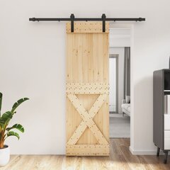 vidaXL liuguks tarvikutega, 70 x 210 cm, männipuit цена и информация | Внутренние двери | kaup24.ee