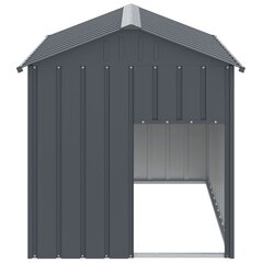 vidaXL koerakuut katusega, antratsiithall, 117x153x123 cm, teras hind ja info | Pesad, padjad | kaup24.ee