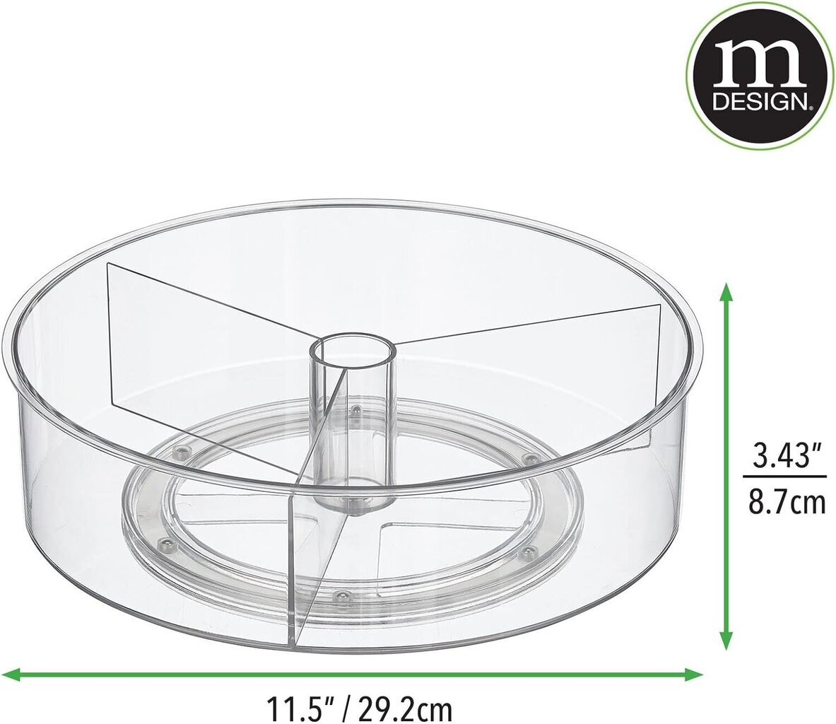 Pöörlev maitseaineriiul mDesign, 2 tk, 29,9cm hind ja info | Soola- ja pipraveskid, maitseianepurgid | kaup24.ee