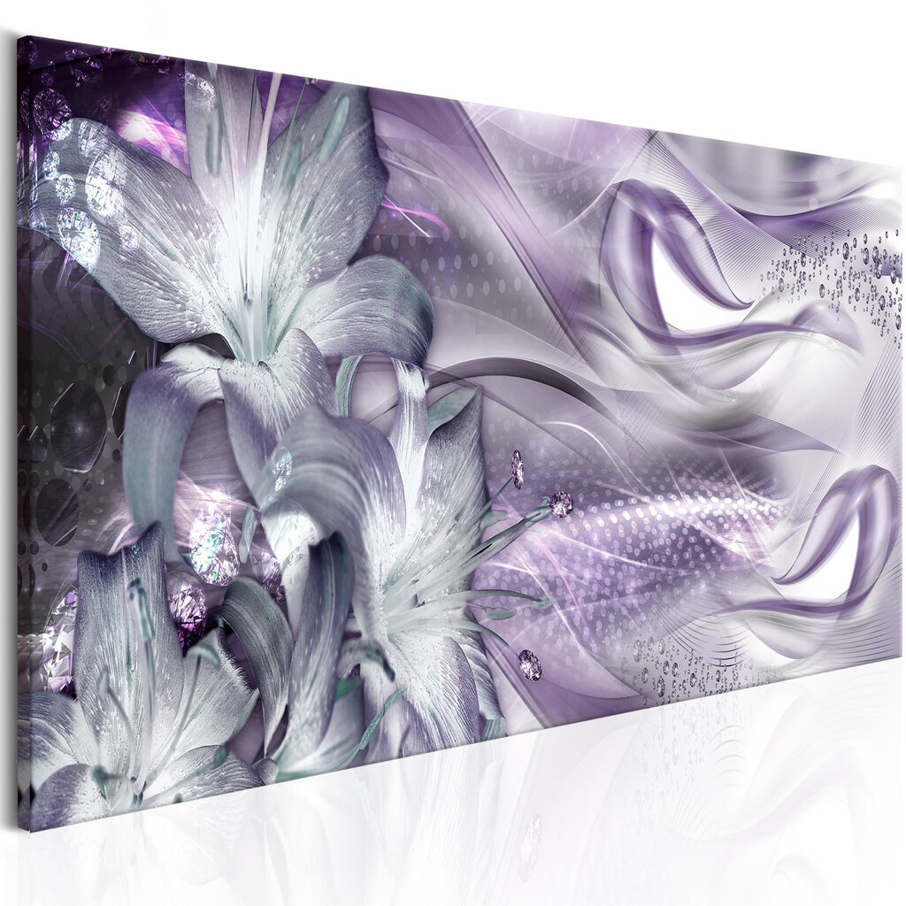 Maal - Lilies and Waves (1 Part) Narrow Pale Violet hind ja info | Seinapildid | kaup24.ee