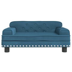 vidaXL koera voodi, sinine, 70 x 45 x 30 cm, samet цена и информация | Лежаки, домики | kaup24.ee