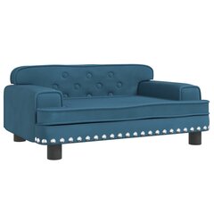 vidaXL koera voodi, sinine, 70 x 45 x 30 cm, samet hind ja info | Pesad, padjad | kaup24.ee