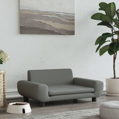 vidaXL koeravoodi, tumehall, 70 x 45 x 33 cm, samet цена и информация | Лежаки, домики | kaup24.ee