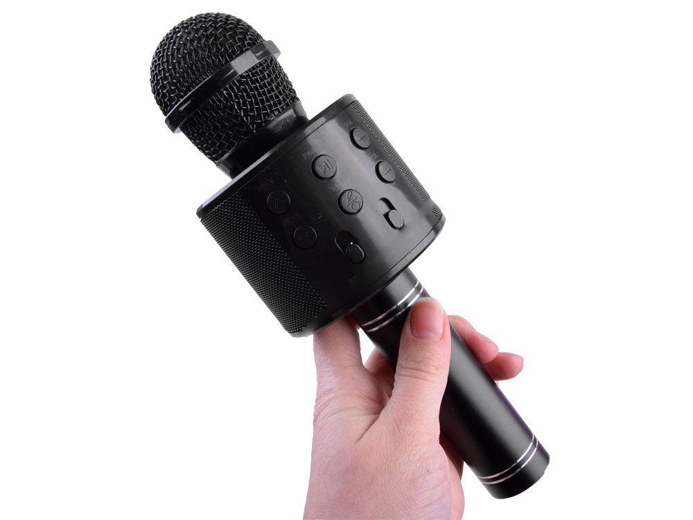 Juhtmevaba mikrofon koos kõlariga, must hind ja info | Mikrofonid | kaup24.ee