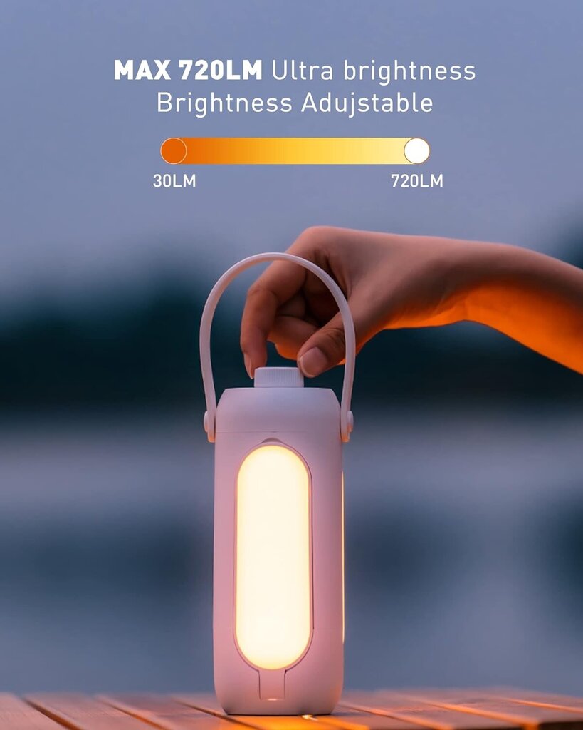Veekindel laetav matkalamp Norfiz, 10000mAh, valge hind ja info | Valgustid ja lambid | kaup24.ee