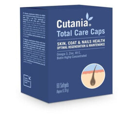 Vet-Cutania Total Care Caps N60 (naha ja karvastiku toetuseks) цена и информация | Пищевые добавки и анти-паразитные товары | kaup24.ee