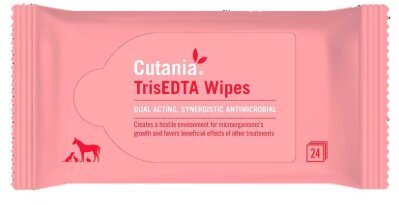 Vet-Cutania TrisEDTA Wipes N24 (nahahoolduslapid) цена и информация | Hooldusvahendid loomadele | kaup24.ee