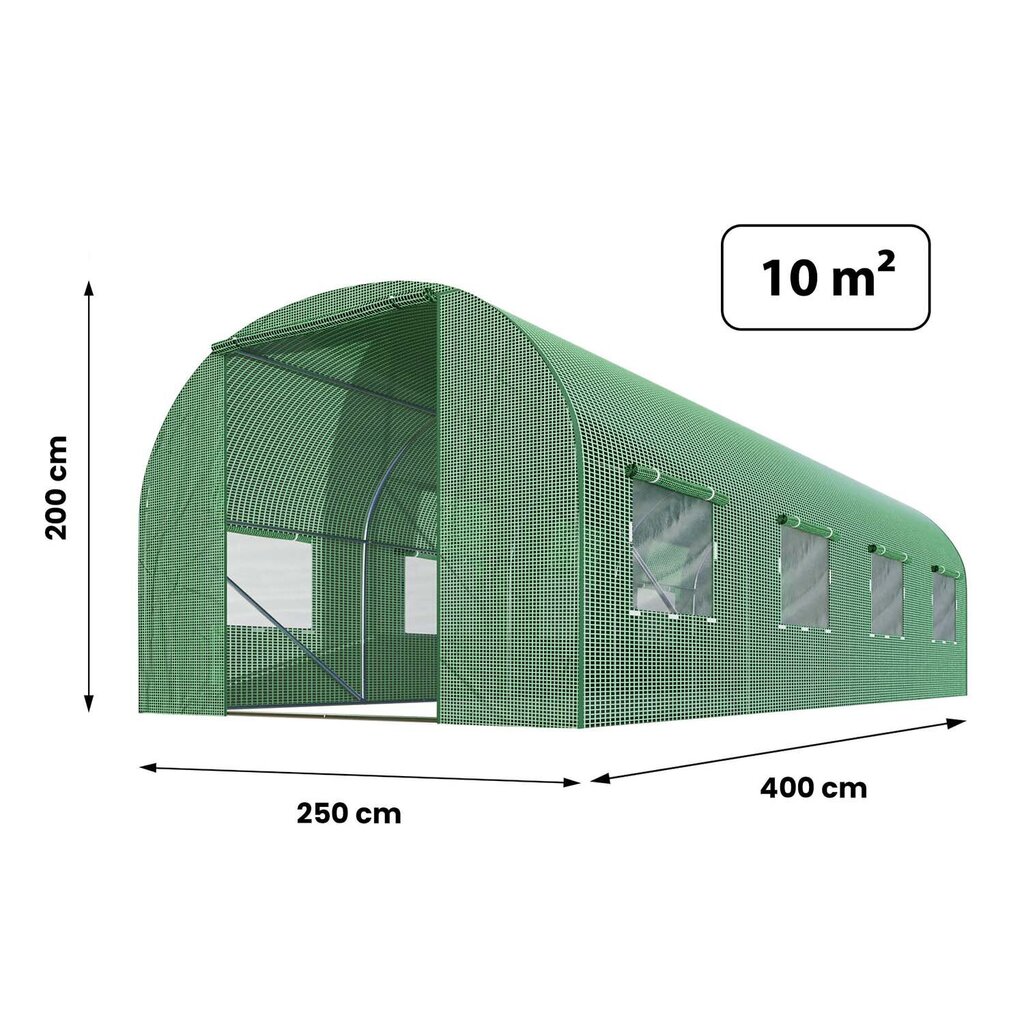 Aiatunnel Plonos, 2,5x4 m цена и информация | Kasvuhooned | kaup24.ee