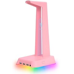 Подставка для наушников с usb-концентратором Onikuma ST2 RGB, розовая цена и информация | Аксессуары для наушников | kaup24.ee