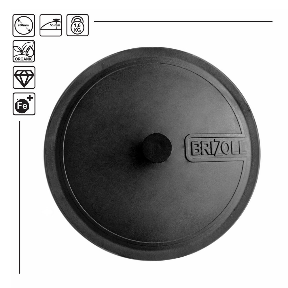 Malmist kaas Brizoll, 28 cm цена и информация | Grillitarvikud ja grillnõud | kaup24.ee