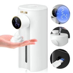 Автоматический дозатор пенного мыла с перезаряжаемым USB-портом LIVMAN MYX-W5 цена и информация | Аксессуары для ванной комнаты | kaup24.ee