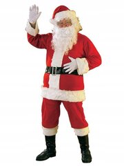 Jõuluvana kostüüm, 10 elementi, XXL hind ja info | Karnevali kostüümid | kaup24.ee