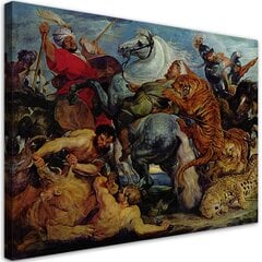 Seinapilt Peter Paul Rubens, tiigrijaht цена и информация | Картины, живопись | kaup24.ee