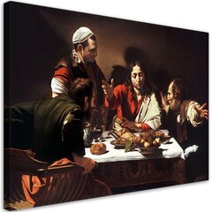Seinapilt Caravaggio, õhtusöök emaus цена и информация | Картины, живопись | kaup24.ee
