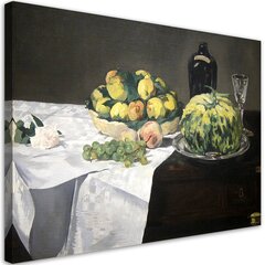 Seinapilt Natüürmort, melon ja virsikud цена и информация | Картины, живопись | kaup24.ee