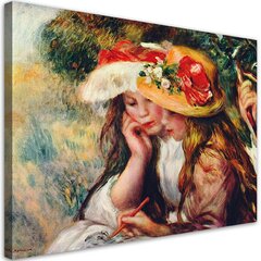 Seinapilt Pierre Auguste Renoir, kaks joonist tüdrukut цена и информация | Картины, живопись | kaup24.ee